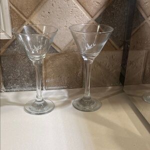 Elegant Clear Glass Martini Glasses